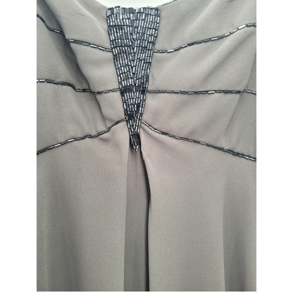 Vintage Ursula of Switzerland Beaded Spaghetti Strap Empire Waist Prom Dress - Picture 6 of 14